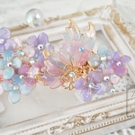 （A1）紫陽花とステンドグラスの蝶のバレッタ（hair ornaments of butterfly 〜Dream color rain〜）