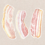 ベーコンステッカー「イラストによる食卓。」