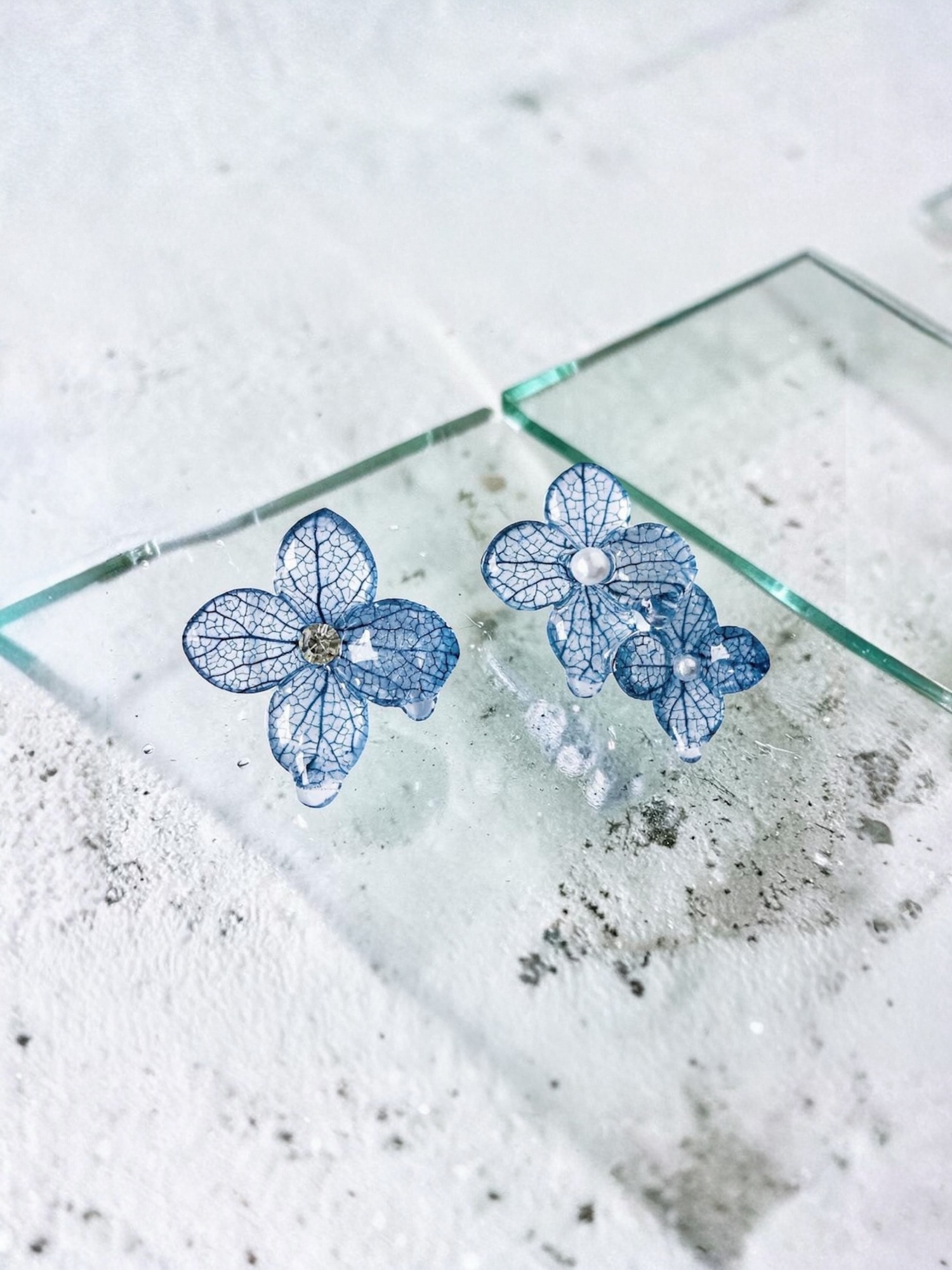 艷めく紫陽花 雫 あじさい アジサイ ブルー 青 ドライフラワー 小ぶり