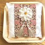 【正絹】華紋と山茶花の和リングピロー