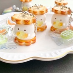 【送料込】大きなメロンゼリーのおばけマシュマロサンドとメロンクッキーのボールチェーン