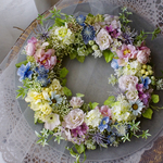 パープルピンクとブルーの小花のwreath