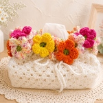 【花束みたいなティッシュケース】かぎ編み お花 インテリア ギフト ハンドメイド