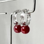 KINOMI earcuff ( dark red cherry )//両耳用