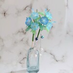 【暑い夏を爽やかに！】涼やかな青い朝顔のかんざし(一本軸)