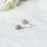 147 痛くないイヤリング 淡く咲く紫陽花カラーのイヤリング｜アメジスト×アクアマリン×ローズクォーツ