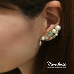 【送料無料】再販!! Gorgeous Bijou Earcuff（グリーン／左耳用）