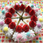 イチゴのホールケーキ♡フェルト おままごと♡