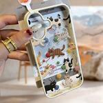 【にゃんこ刺繍風♡】ハートカメラフレーム 猫ちゃんiPhoneケース 11～17Pro max全機種対応！