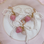 【Type-Cアクセサリー】パールいちごのリボンチャーム