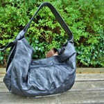 (ソフトドレープ）風呂敷bag小☆黒・ザックリ使えるバッグ☆彡サンプル価格