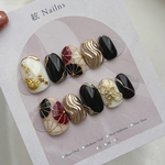 １セット限定価格 ブラウンネイル 赤色ネイル フラワーネイル 成人式 ブライダル 結婚式 卒業式 入学式 和柄 着物 ネイルチップ ミラー レースネイル 麻の葉 和柄ネイルチップ