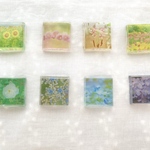 レジンタイル　花の写真　　8個セット