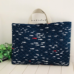 レッスンバッグ　キルティング　魚