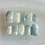 SEA WATER🫧 海 夏うるうる ニュアンス ネイルチップ