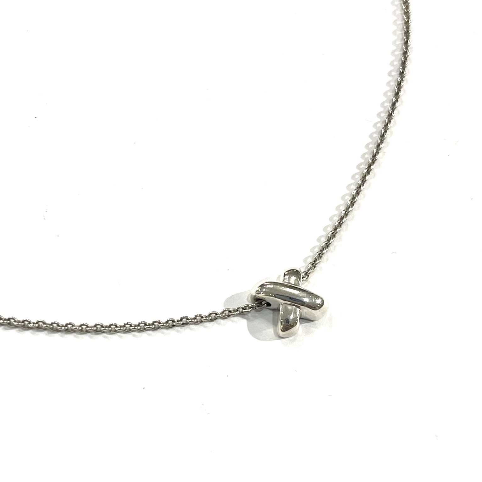 TIFFANY&CO.】2615 ミニシグネチャークロスリボンモチーフ ネックレス 