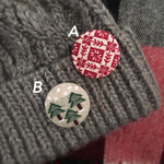 こぎん刺しクリスマスブローチ