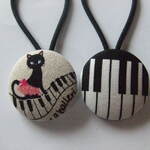 くるみボタン　ヘアゴム