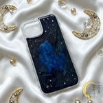 【犬好きの方へ】ポメラニアンの押し花風スマホケース🐾（夜空ver）【iPhone15】