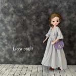 リカちゃん 服 カシュクールワンピースセット 薄紫