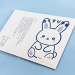 大きなうさぎちゃんのお薬手帳カバー｜名入れ対応｜半透明カバー付き｜A6サイズ対応