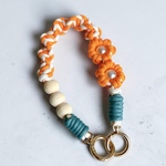 【パラコードのお花ストラップ】- Pocket Bloom Strap - Summer Limited Color / Sunset Cloud