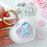〈 ハート型 〉マタニティマーク マタニティキーホルダー マタニティロゼット マタニティ 母子手帳 プレママ  マタニティーマーク プレゼント 妊娠報告 お腹に赤ちゃんがいます ガーリー 