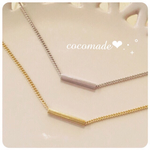 華奢✴︎ショートストレートパイプネックレス✦ฺ.⚪️︎