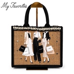 🖤ツイードリボンのブラックジュートバッグ👜洗練された海外お洒落ファッション女子の休日スタイル👠👗スタイリッシュでお上品な大人の夏バッグ👜✨
