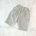 夏のストライプ｜タックパンツ　男の子　夏　ハーフパンツ　涼しい