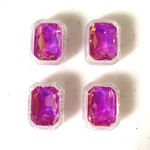 Clear Pink Purple Bijou Cabochons