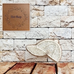 Cap ✴︎ white  ビーズ刺繍ピンバッジ