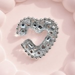 HEART earcuff ( Decoration heart ・silver )// 片耳用 