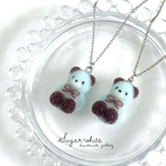 sugar candy bear  ✵ シュガーキャンディベアのシンプルネックレス  《 チョコミント 》     ⛓️ ステンレス製チェーン45cm・カラー選べます
