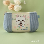 ウェスティ刺繍　コスメポーチ 