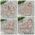 夏物SALE！完成品☆コットンリネンギンガムのキャミ&ワンピ