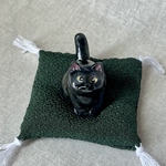 ぽってりお座り黒猫の置物｜猫のインテリア雑貨