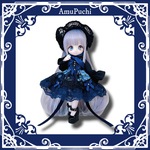 再販無し１点物 ♱ 青薔薇のゴスロリ風ドレス＆ヘッドドレス2点Set.✦ オビツ11 ねんどろいどどーる ピコニーモP ピコニーモD シュガーカップス ブラインドドール 等
