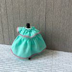 ♡１１㎝ドールサイズ♡おちびちゃんの♥フリルワンピ♥【グリーン】リボン付き