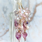 《受注製作30日・夏季限定》パープル　人魚姫の祈り　紫陽花　ピアス／イヤリング