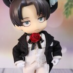 薔薇のリボンタイ・ローズブラック（オビツ11サイズ）