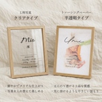 【クリア命名書】命名書/透明/クリア/ベビー/バースデー/ポスター/誕生日/シンプル