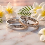 purumeria ring.(ハワイアンジュエリー)(アレルギー対策)(つけっぱなし)(サージカル・ステンレス・スチール)(お手入れ不要)