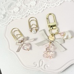 大人かわいい くまチャーム＆ミニクリップセット　手帳アクセサリー　お札飛び出し防止クリップ　手帳チャーム　バインダー貯金　saving　　手帳クリップ　ペーパークリップ