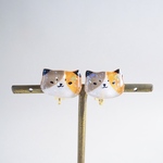 03 ねこねこさん三毛猫イヤリング