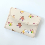 Sサイズ母子手帳ケース☆じゃばらタイプ☆エアロビくまさん🐻✦ファスナー付き
