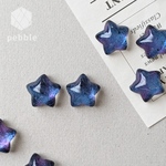 【6pcs】星 樹脂 カボション アクリル スター 宇宙 ブルー
