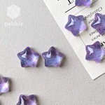 【6pcs】星 樹脂 カボション アクリル スター 宇宙 パープル CB-072