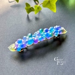 【紫陽花のバレッタ】　レジンアクセサリー　ヘアクリップ