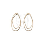 ERG-3195-G【1ペア】ダブルオーバルライン ステンレスポストピアス / Double Oval Line Stainless Steel Post Earrings